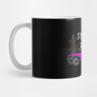 Stay Wild Jeep Camp - Adventure Pink Jeep Camp Stay Wild for Outdoor Jeep enthusiasts Mug